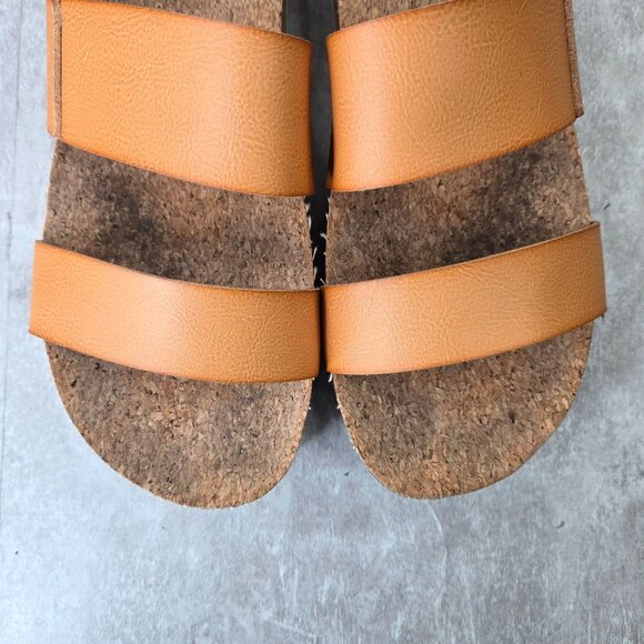 Reef Vista Hi Platform Sandals Brown Open Toe Arch Support Chunky Slides Size 10 - Picture 9 of 11